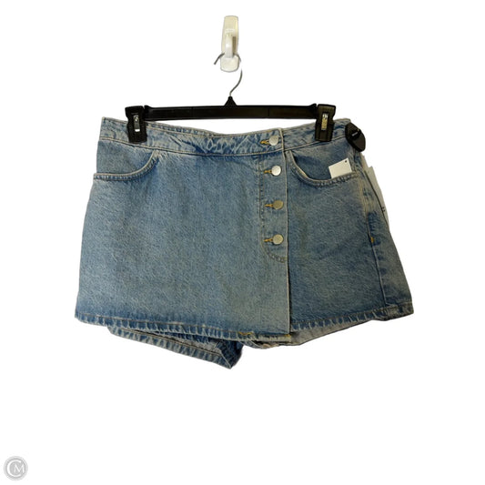 Skort By Urban Outfitters In Blue Denim, Size: L