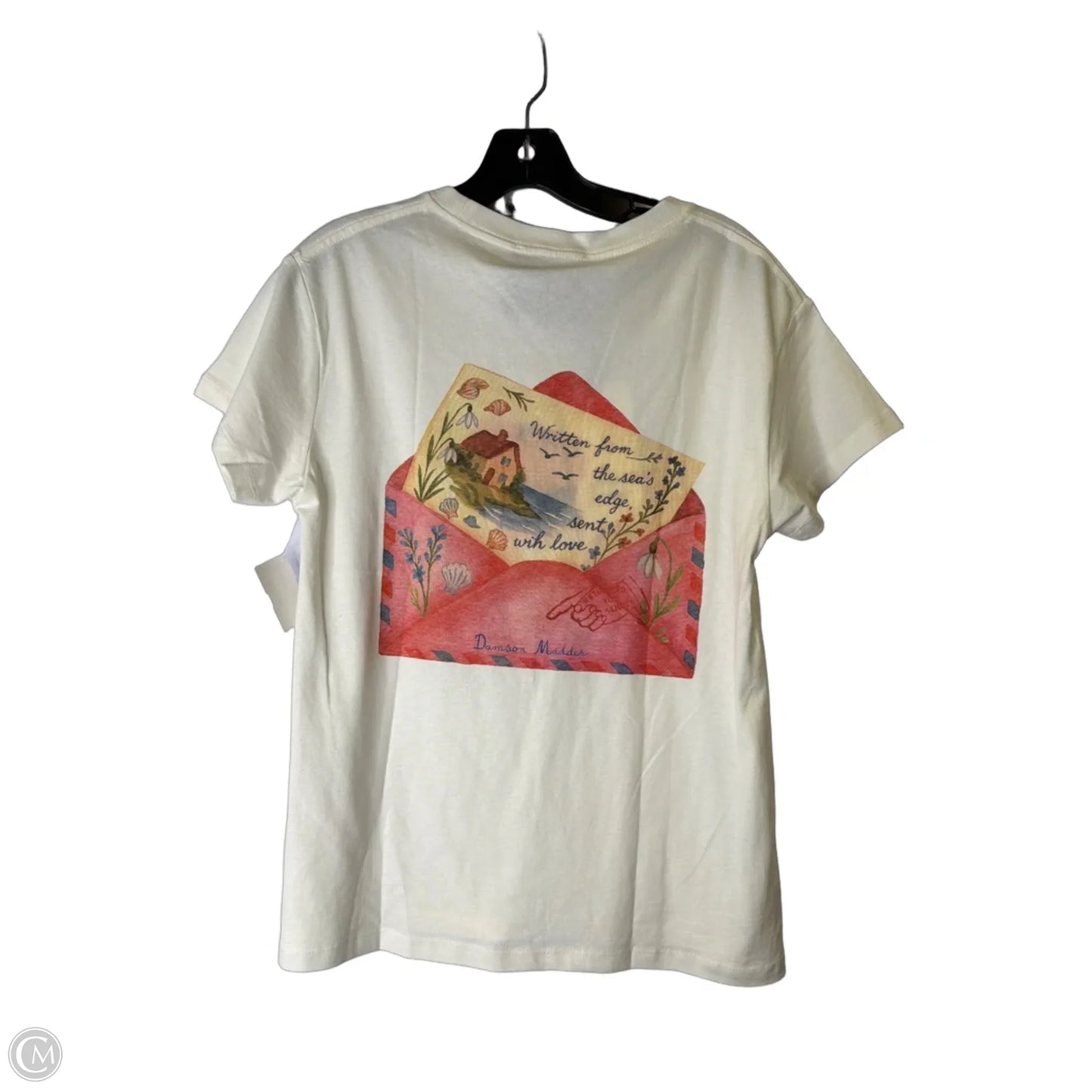 Top Short Sleeve By Anthropologie In White, Size: 6