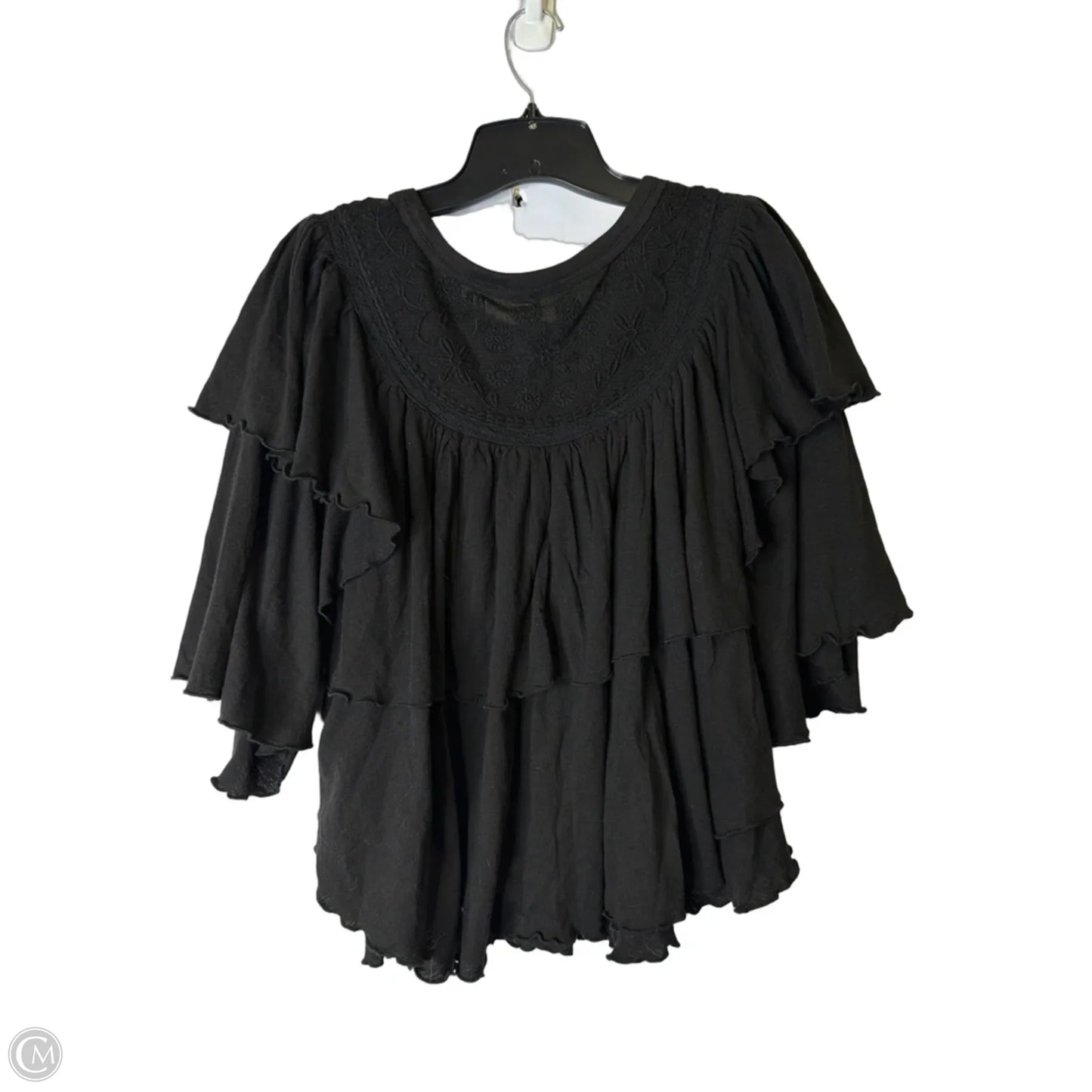 Top Short Sleeve By Free People In Black, Size: L