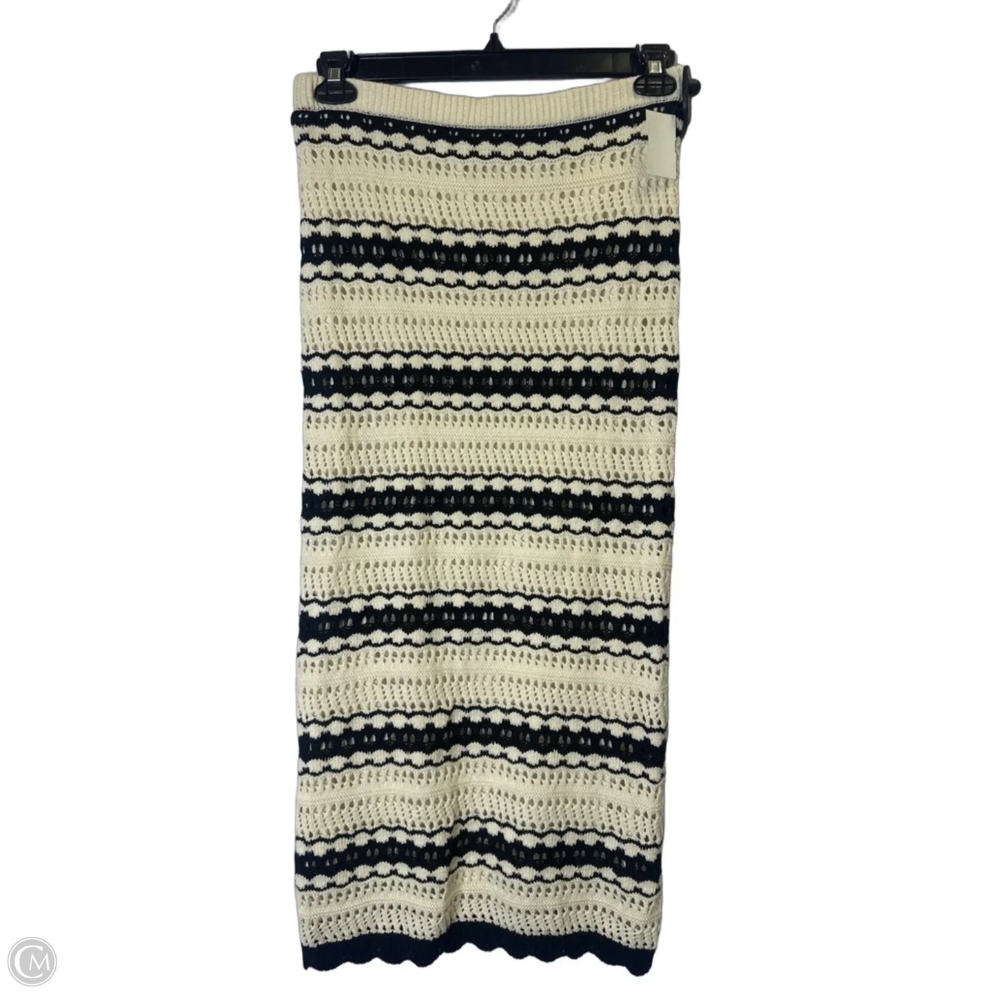 Skirt Maxi By Freshman In Black & Cream, Size: M