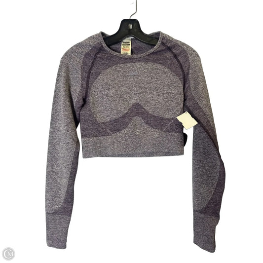 Athletic Top Long Sleeve Crewneck By Gym Shark In Purple, Size: L