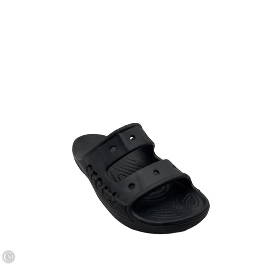 Sandals Flats By Crocs In Black, Size: 7