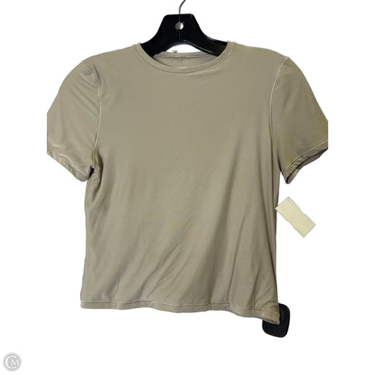 Athletic Top Short Sleeve By Aerie In Tan, Size: M