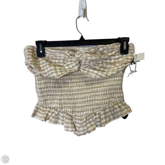 Top Sleeveless By Japna In Tan, Size: M