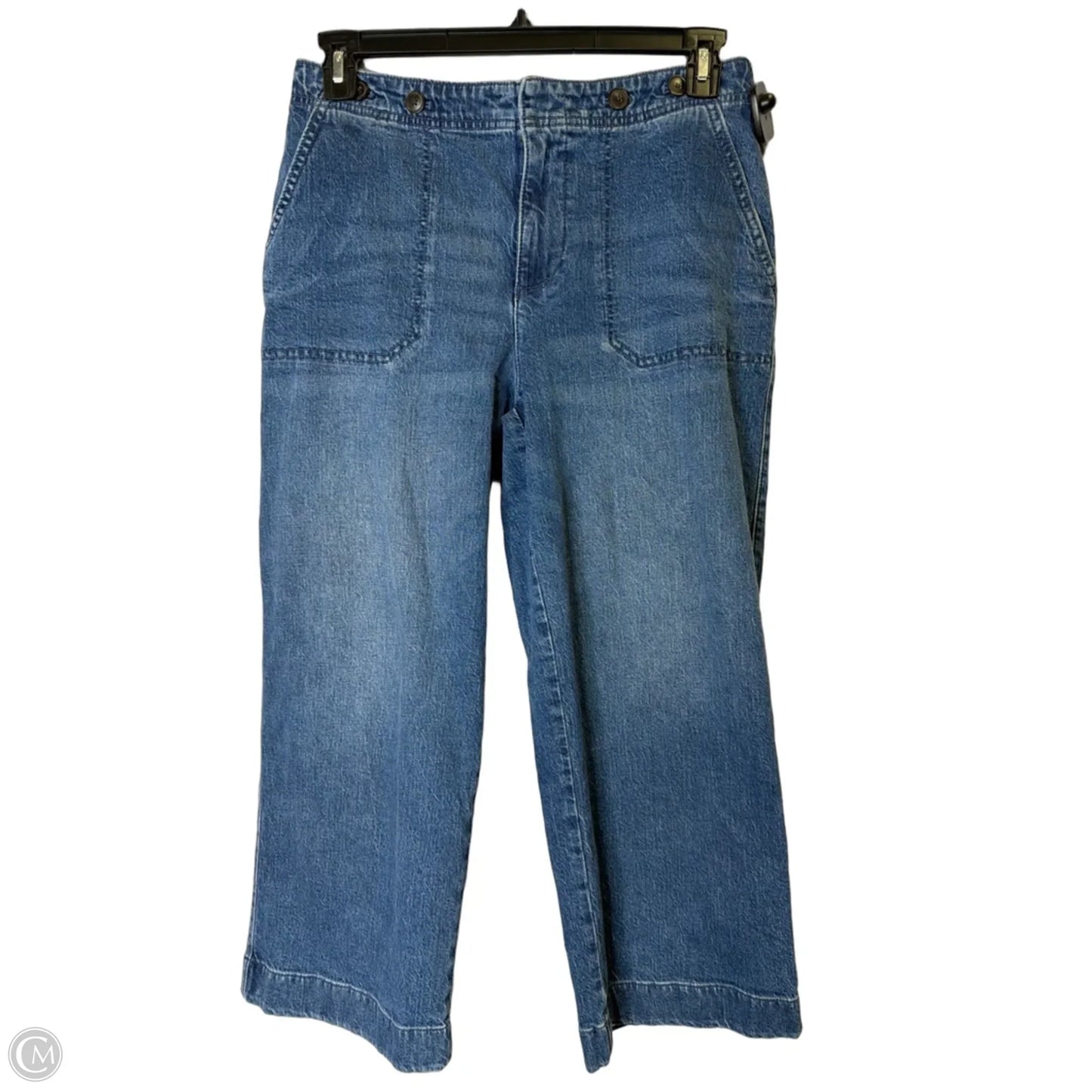 Jeans Wide Leg By Talbots In Blue Denim, Size: 8