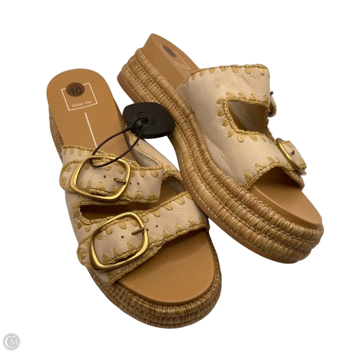 Sandals Heels Platform By Dolce Vita In Tan, Size: 10