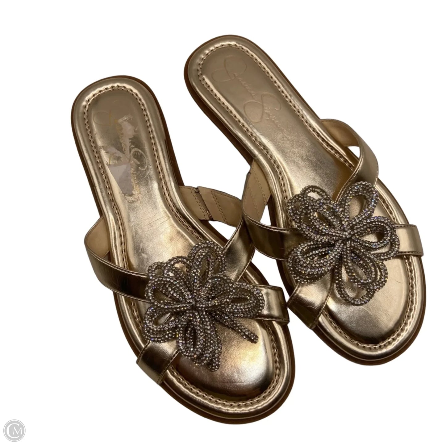 Sandals Flats By Jessica Simpson In Gold, Size: 8.5