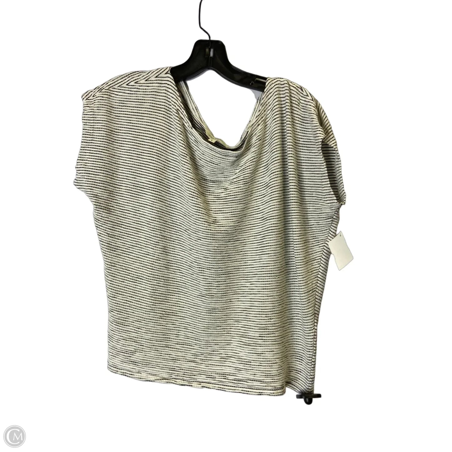 Top Short Sleeve By Max Studio In Striped Pattern, Size: L