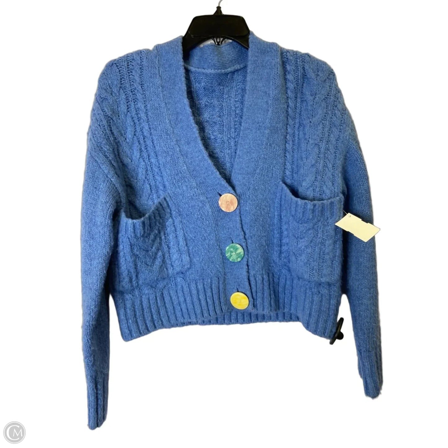 Sweater Cardigan By Clothes Mentor In Blue, Size: Xs