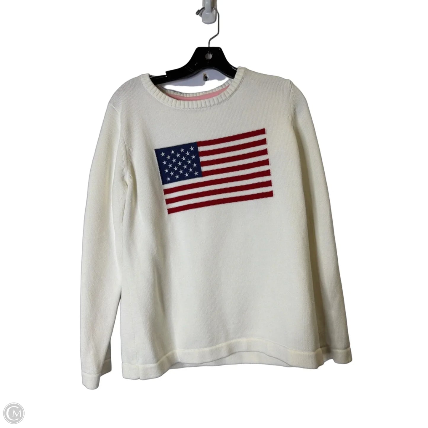 Sweater By Clothes Mentor In Cream, Size: L