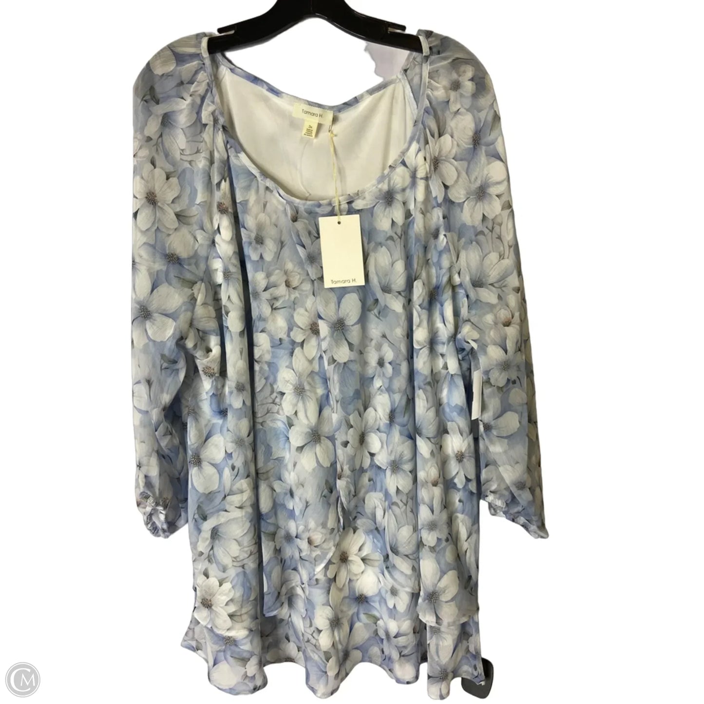 Top Short Sleeve By Tamara H In Floral Print, Size: 3x