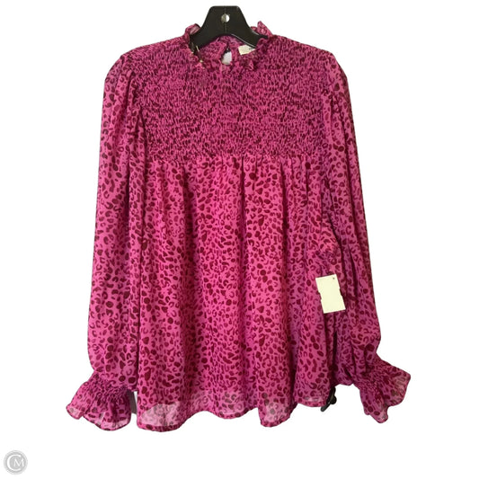 Top Long Sleeve By Entro In Pink, Size: S