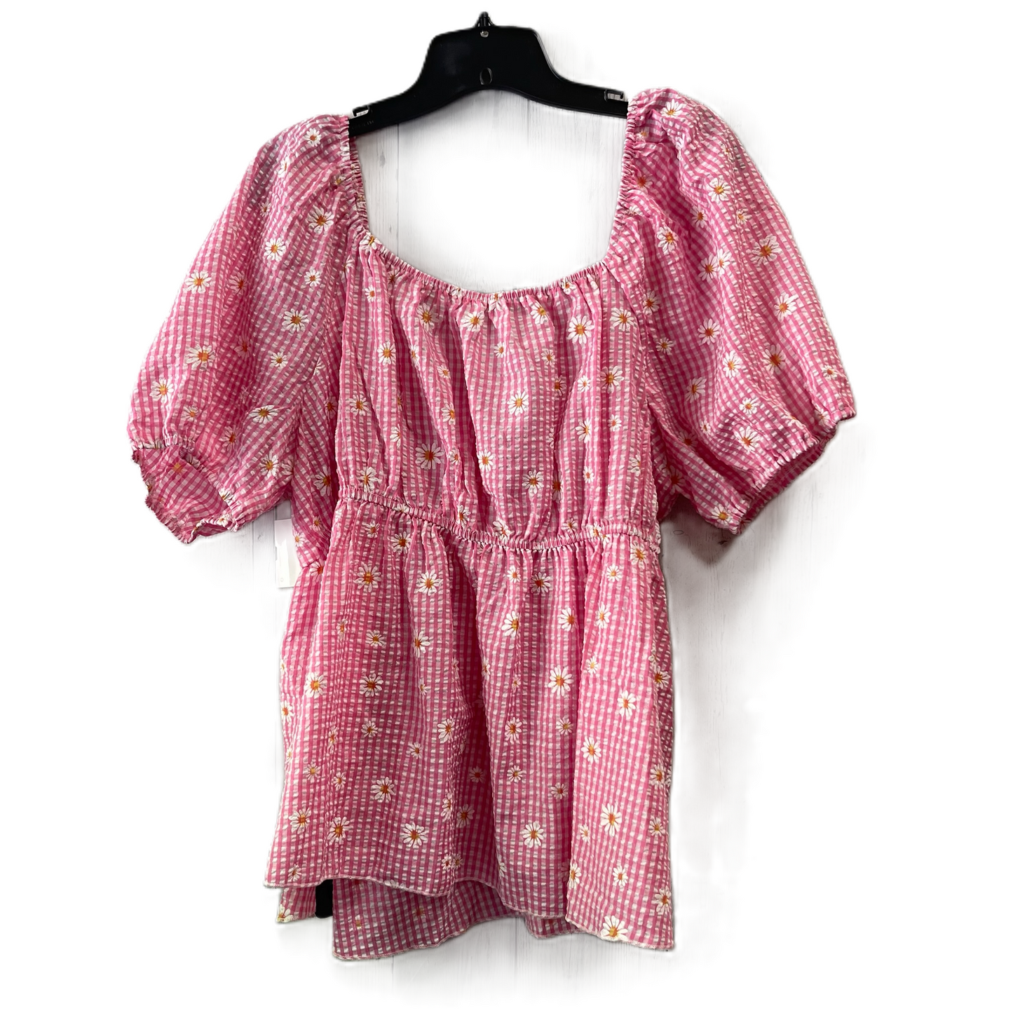 Pink Top Short Sleeve By Shein, Size: 2x