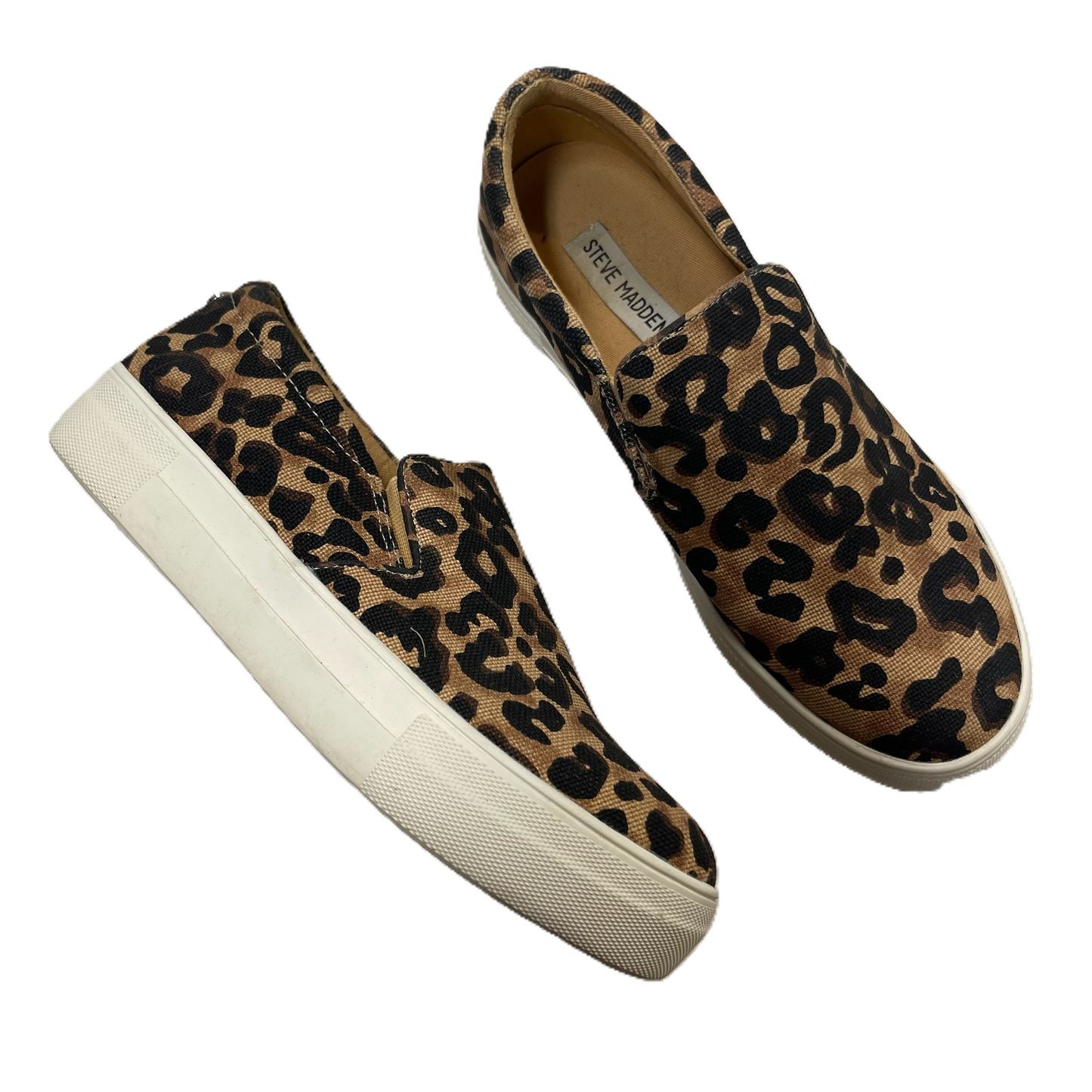 Shoes Heels Platform By Steve Madden In Animal Print, Size: 8