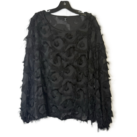 Top Long Sleeve By Shein In Black, Size: 3x