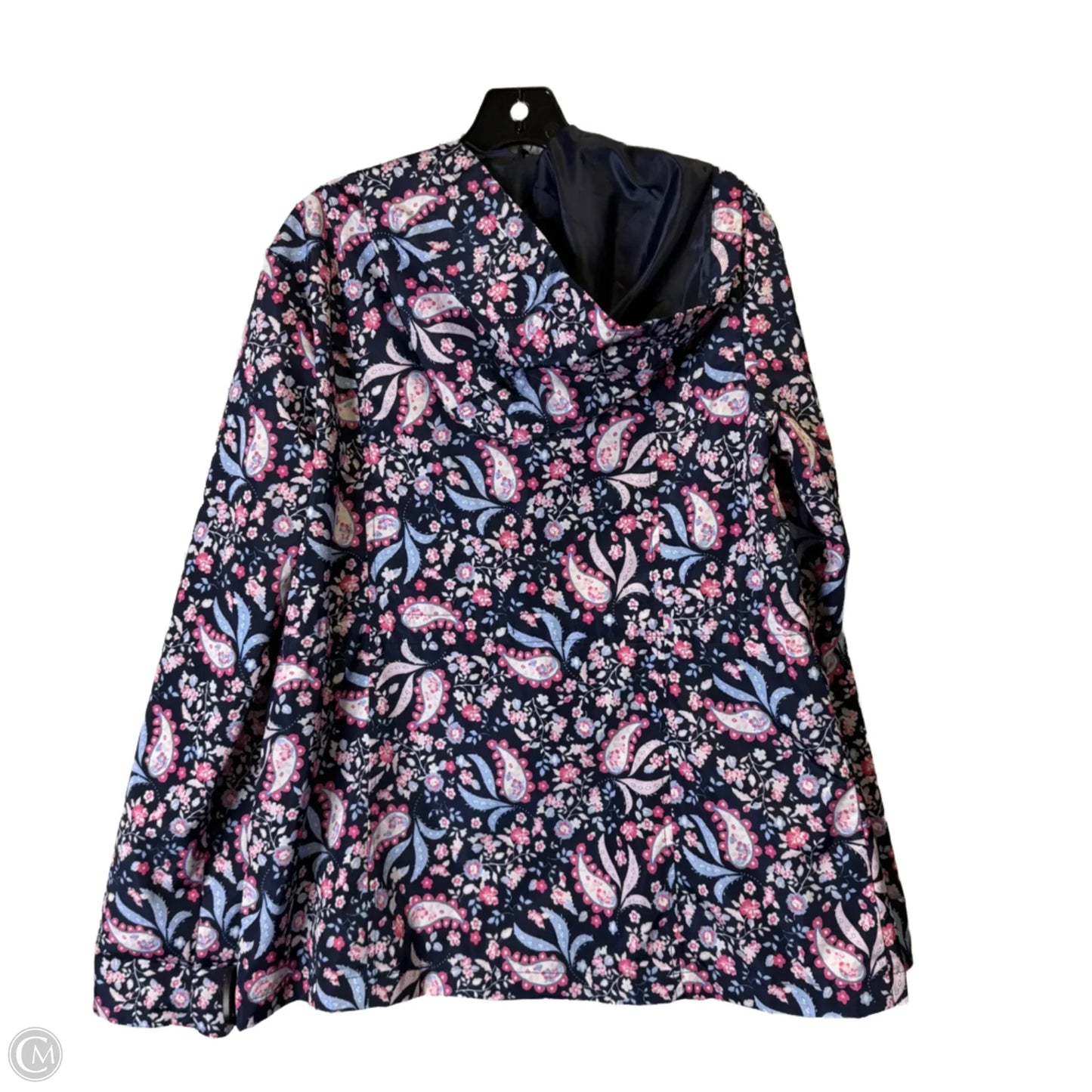 Coat Raincoat By Kim Rogers In Blue, Size: M