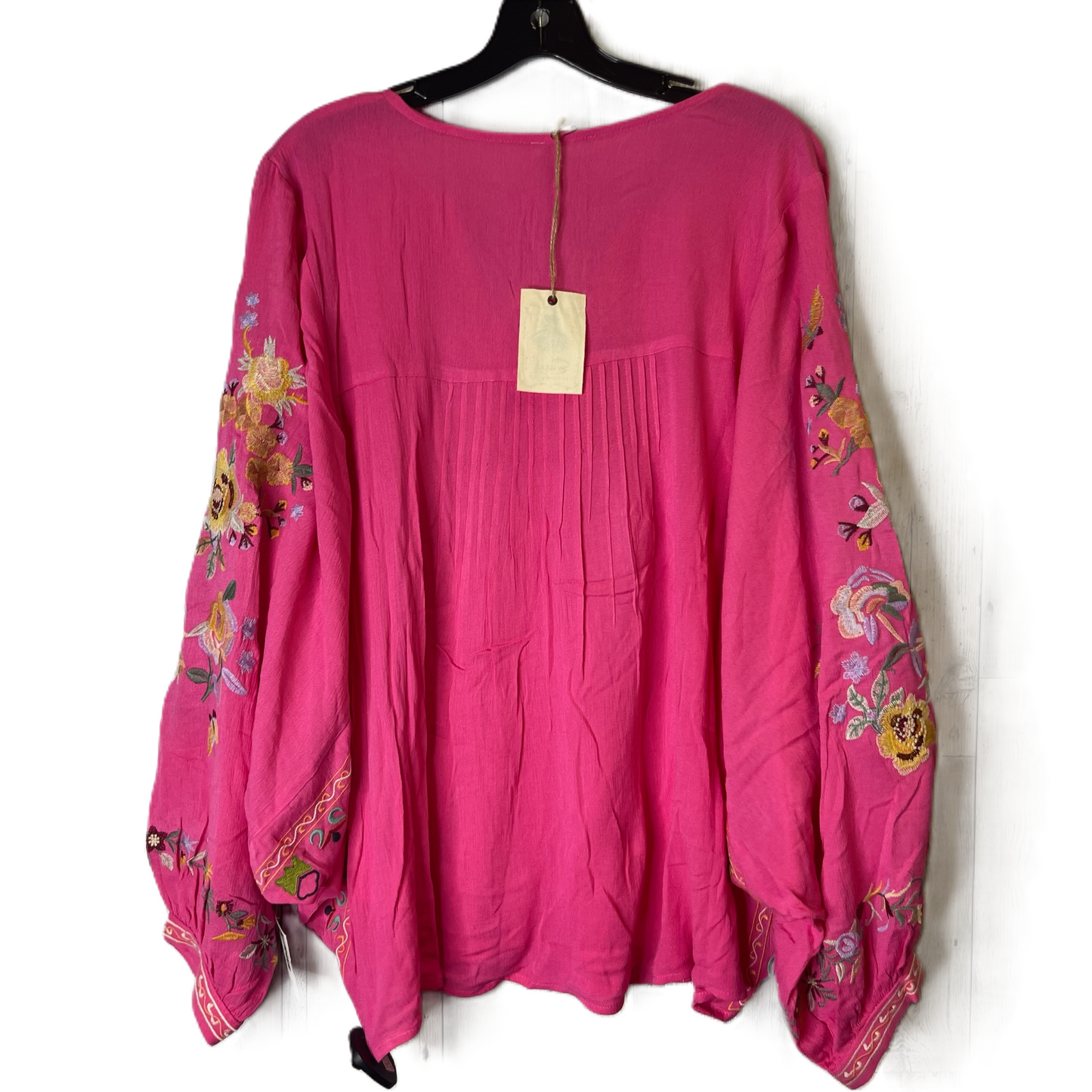 Top Long Sleeve By Easel In Pink, Size: M