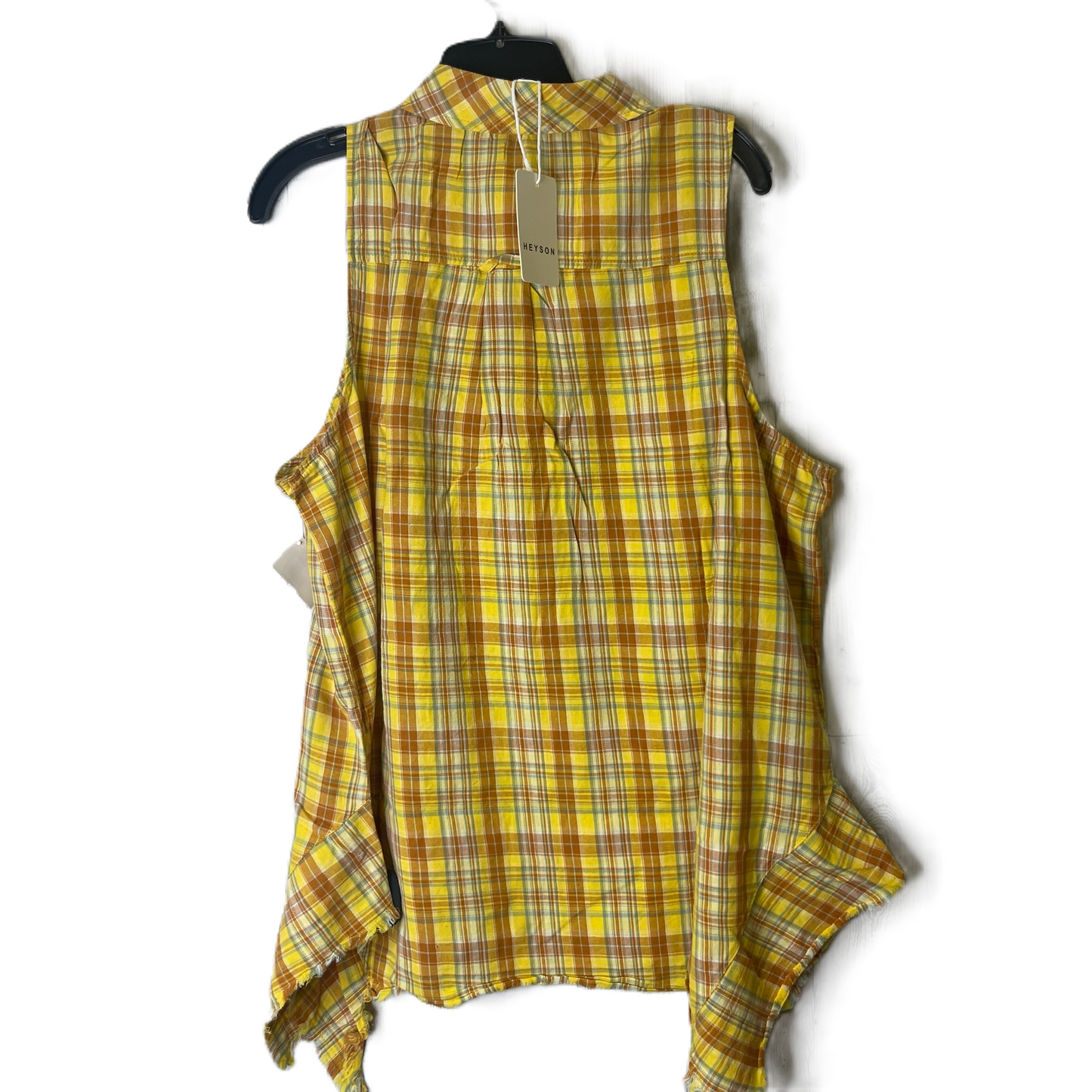 Top Sleeveless By Clothes Mentor In Yellow, Size: 1x