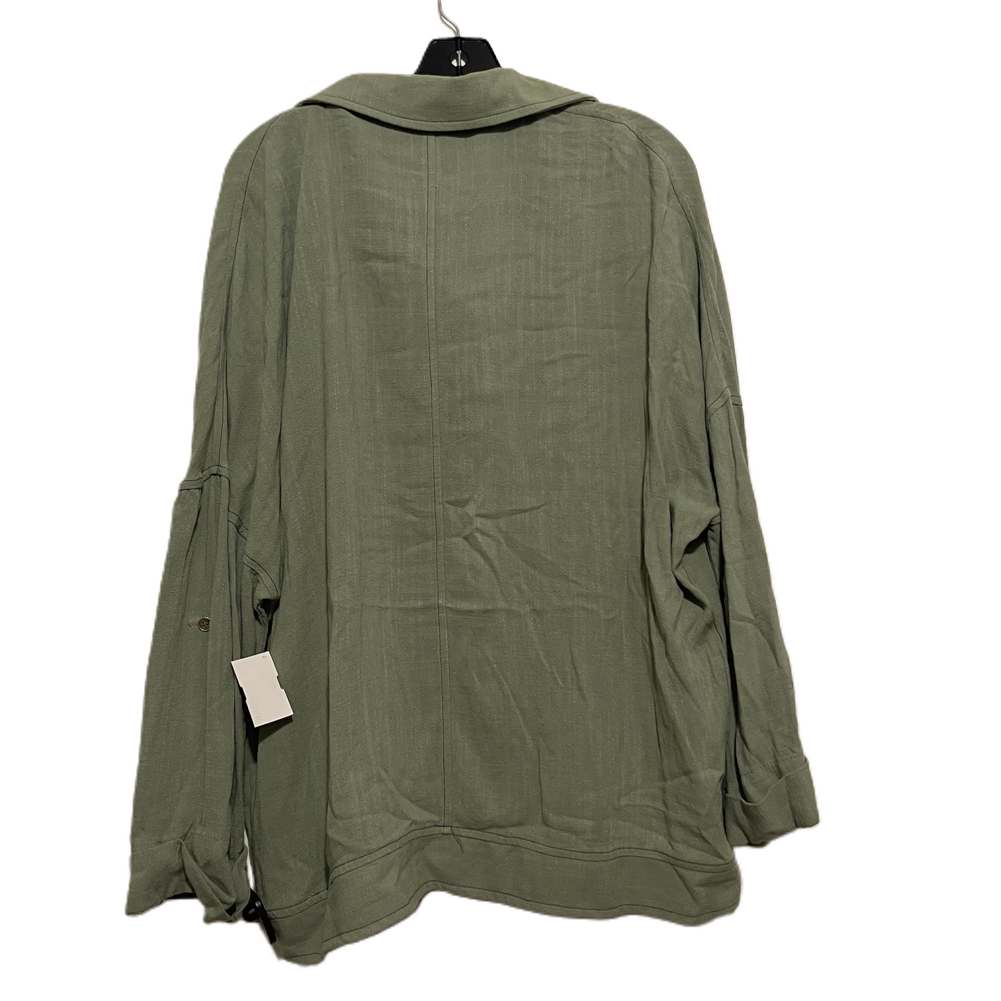 Jacket Shirt By White Birch In Green, Size: Xl