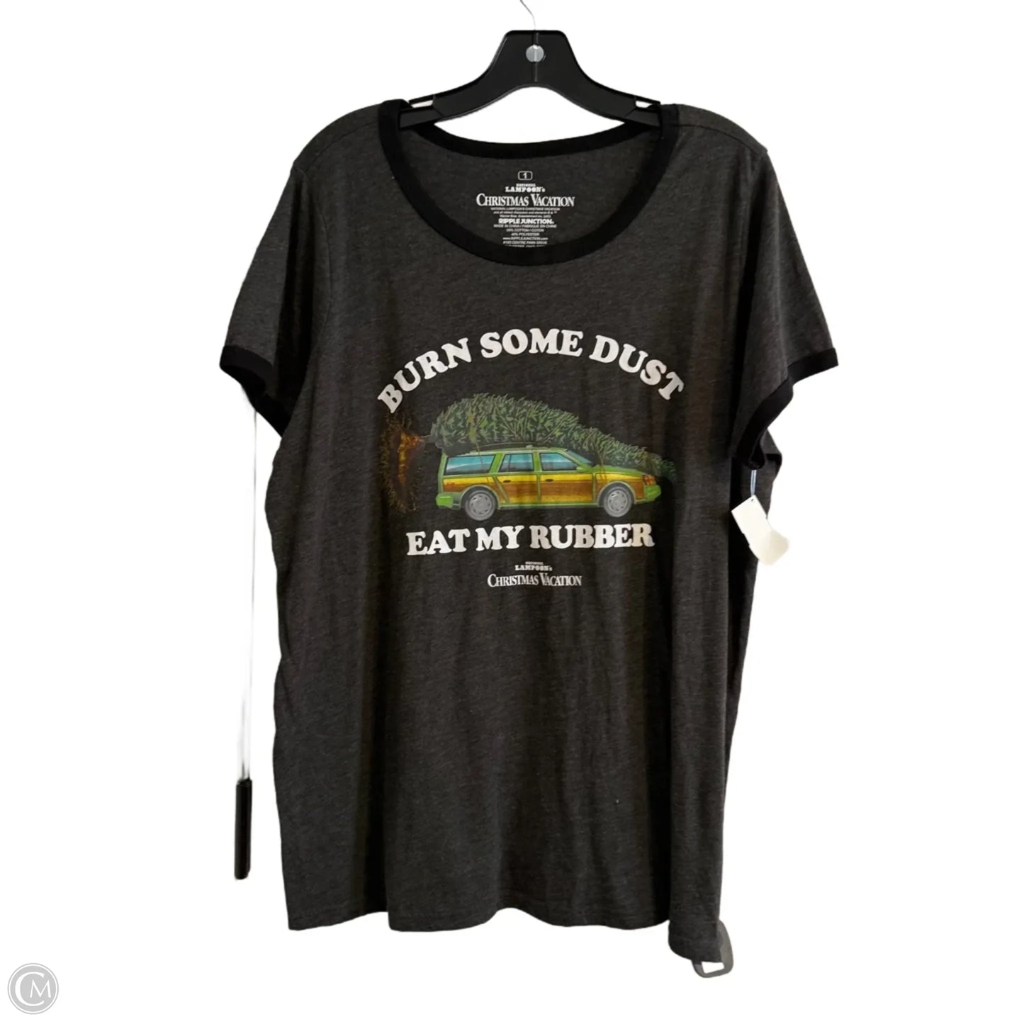 Top Short Sleeve By Clothes Mentor In Grey, Size: 1x