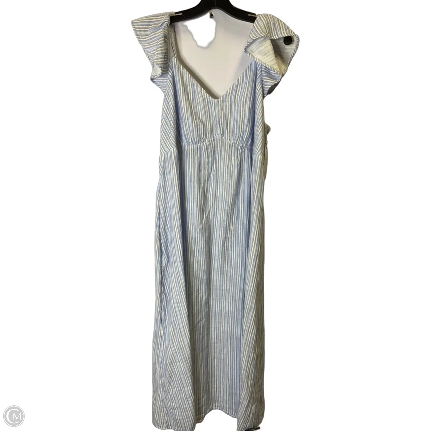 Dress Casual Midi By Time And Tru In Blue, Size: L
