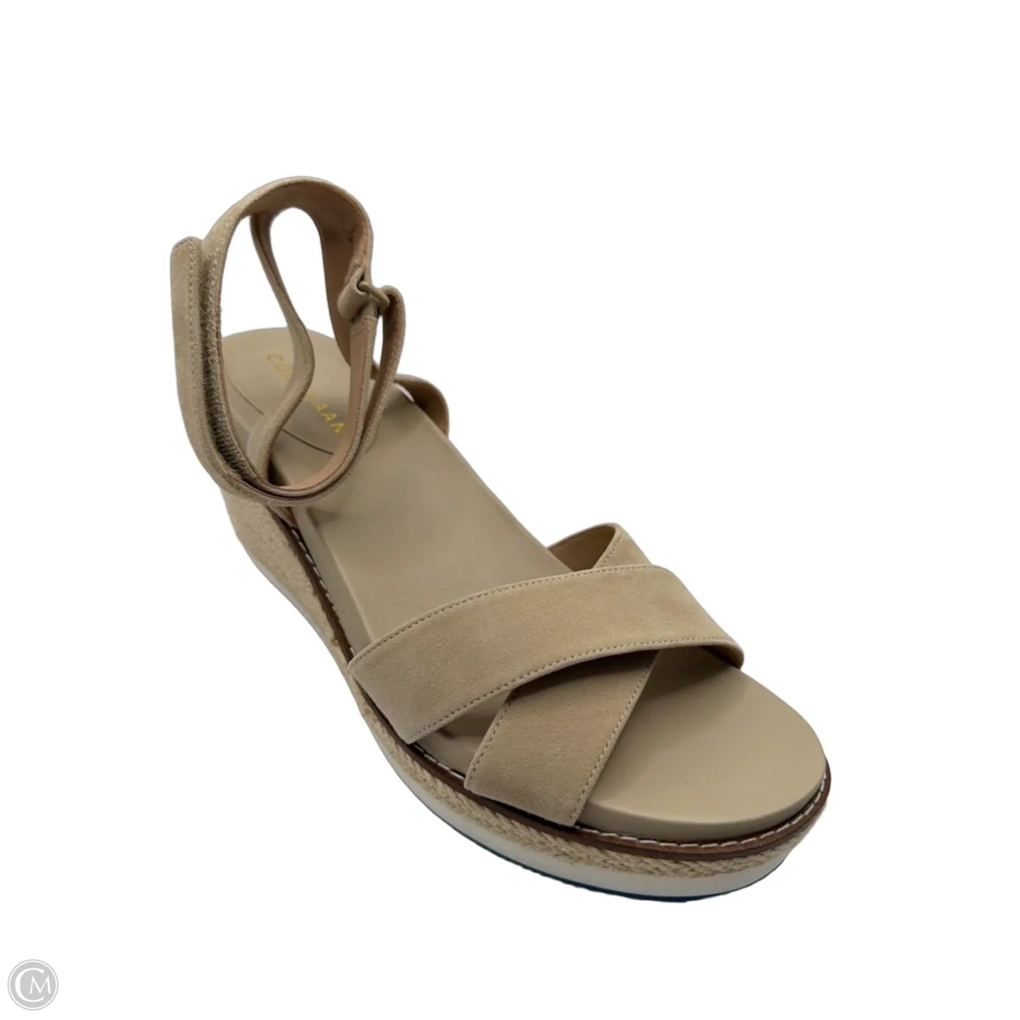 Sandals Heels Wedge By Cole-haan In Beige, Size: 10