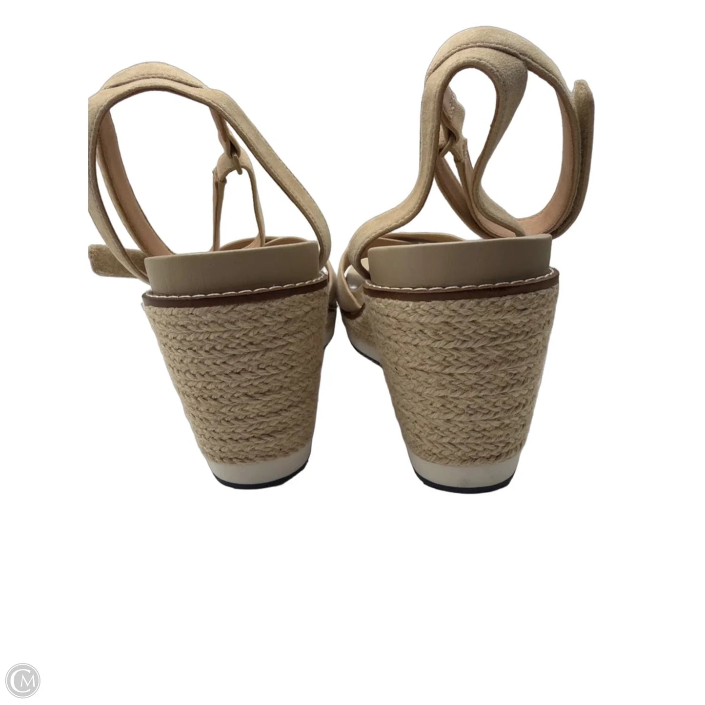 Sandals Heels Wedge By Cole-haan In Beige, Size: 10