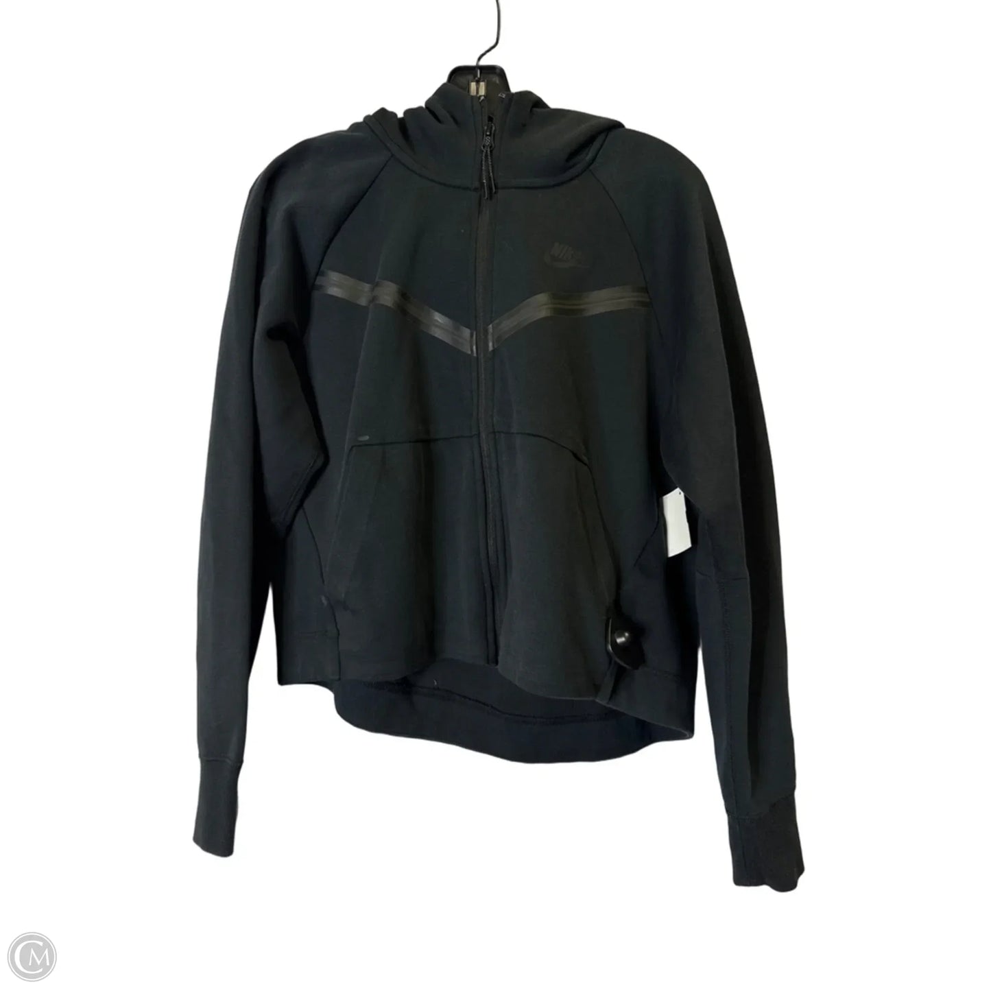 Athletic Jacket By Nike Apparel In Black, Size: M