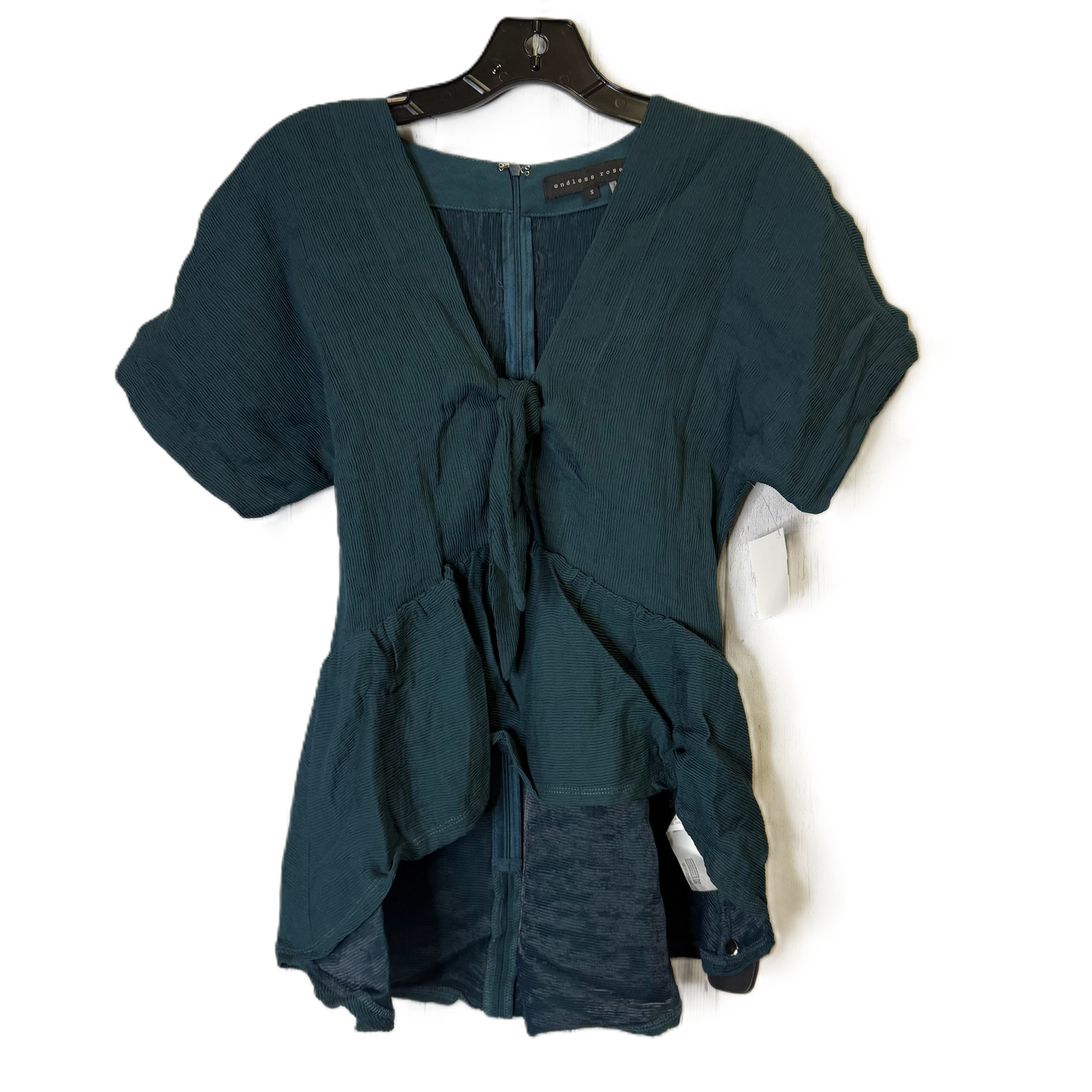 Top Short Sleeve By Endless Rose In Green, Size: S