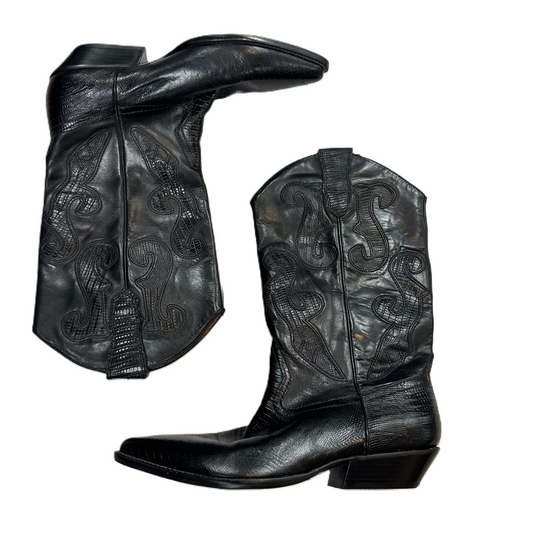 Black Boots Western By Nine West, Size: 8
