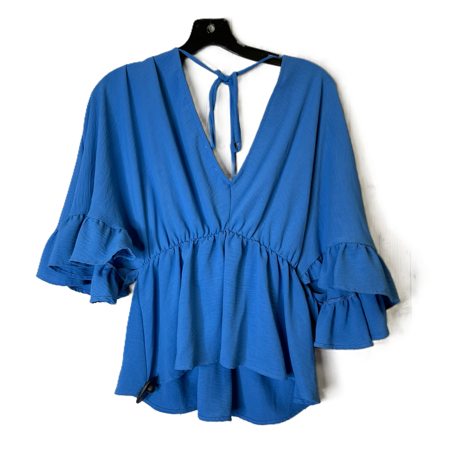 Blue Top Short Sleeve By Clothes Mentor, Size: L