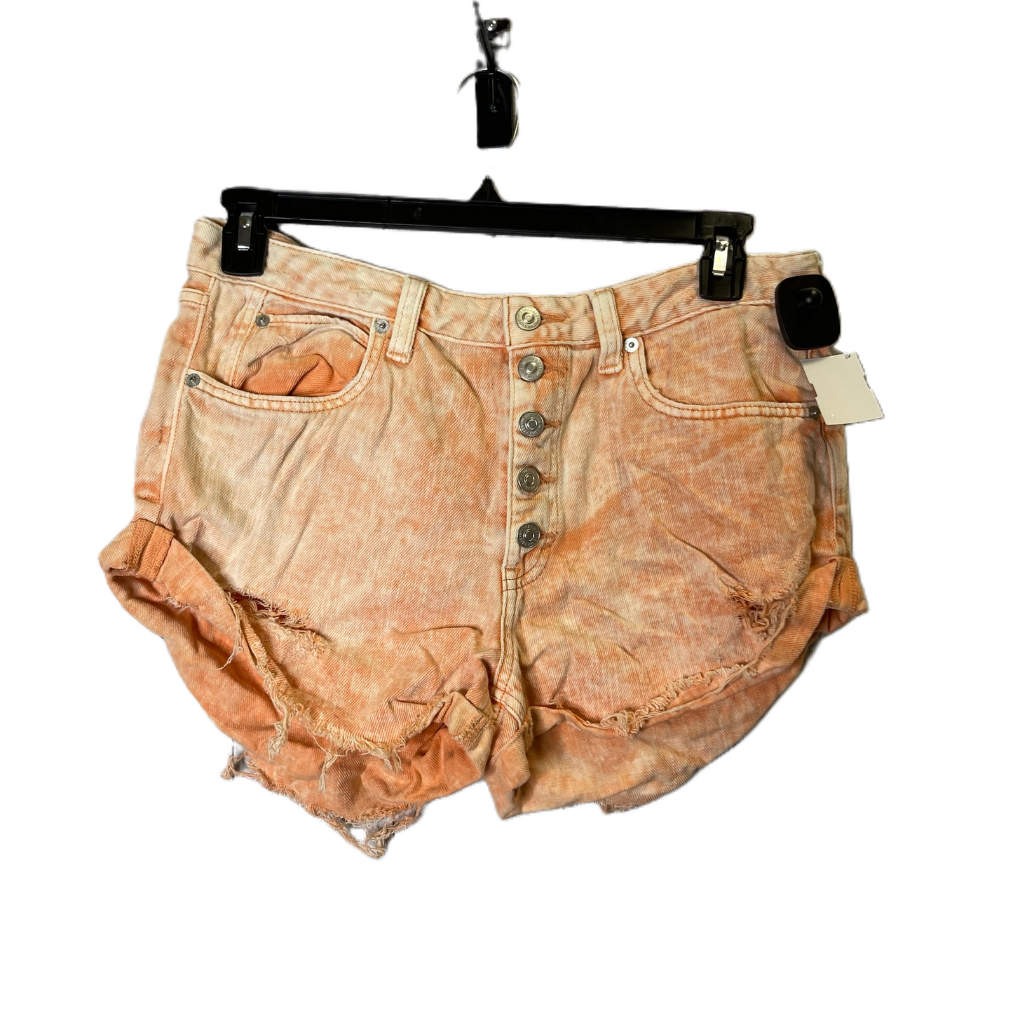 Orange Denim Shorts By Free People, Size: 8