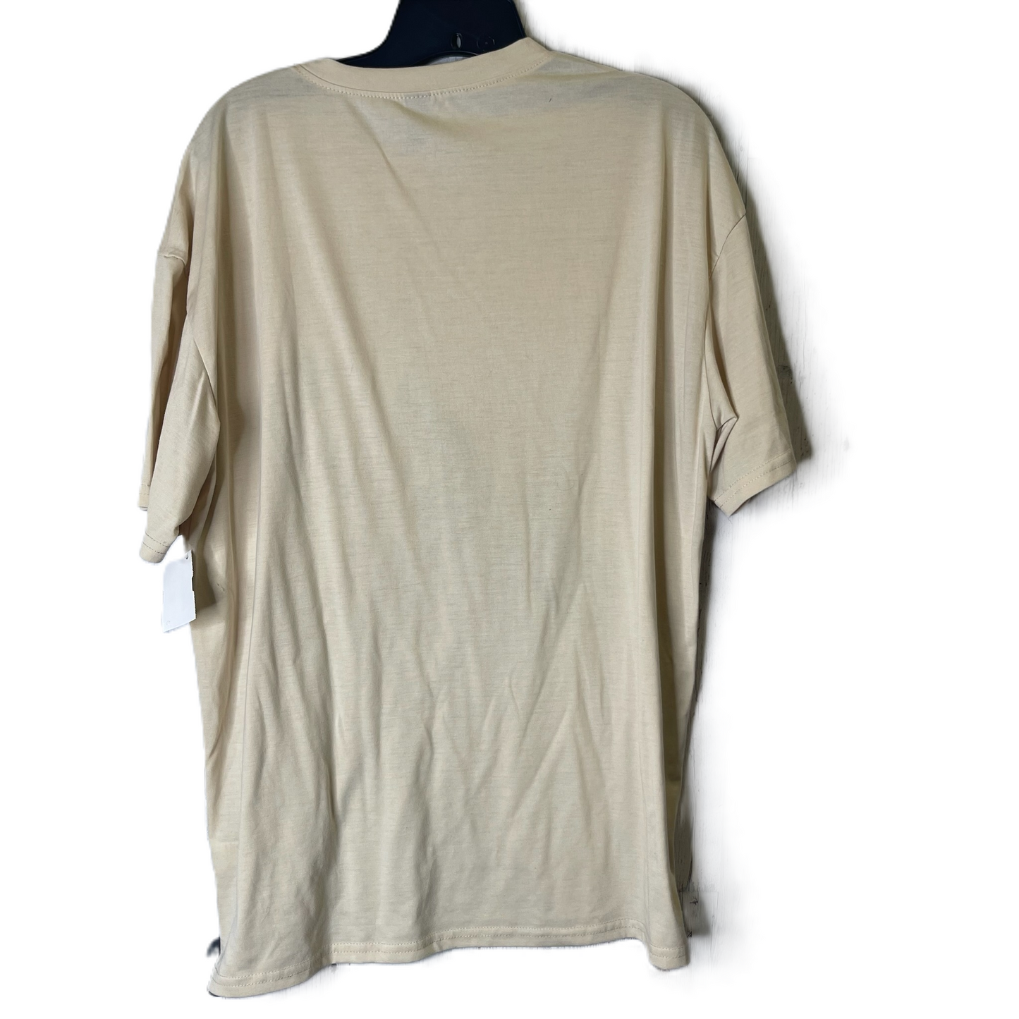 Top Short Sleeve By Shein In Cream, Size: M