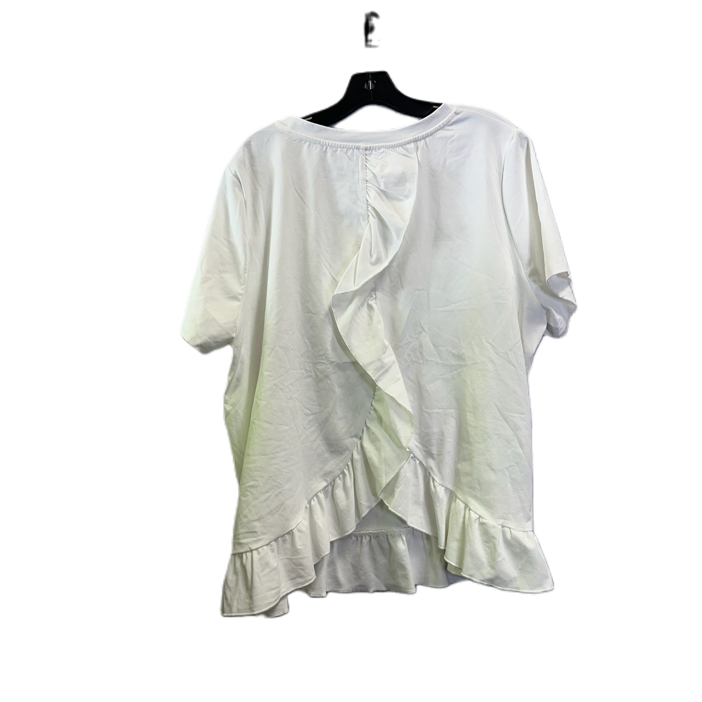 Top Short Sleeve By Shein In White, Size: 3x