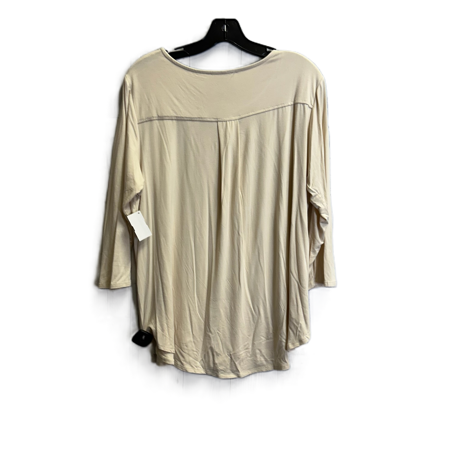 Top Short Sleeve By Philosophy In Cream, Size: 1x