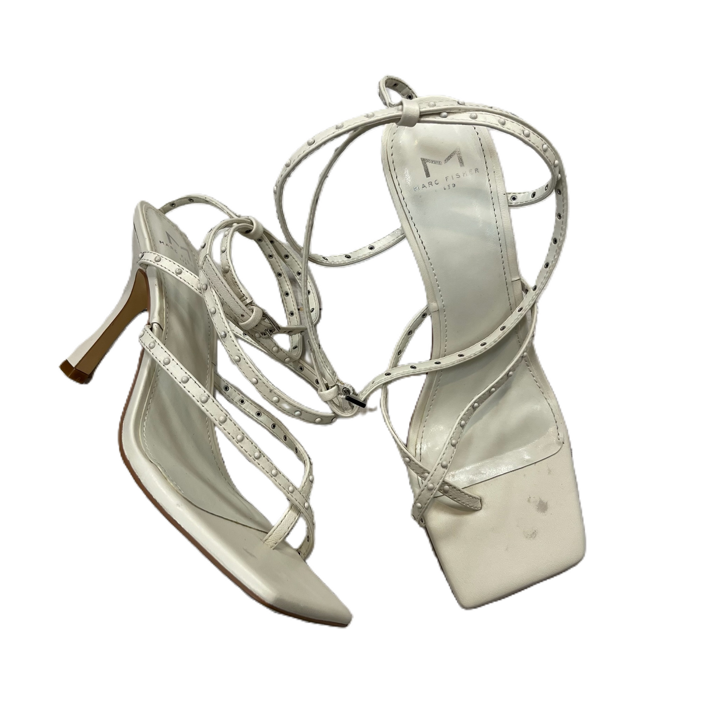 Shoes Heels Stiletto By Marc Fisher In White, Size: 8.5