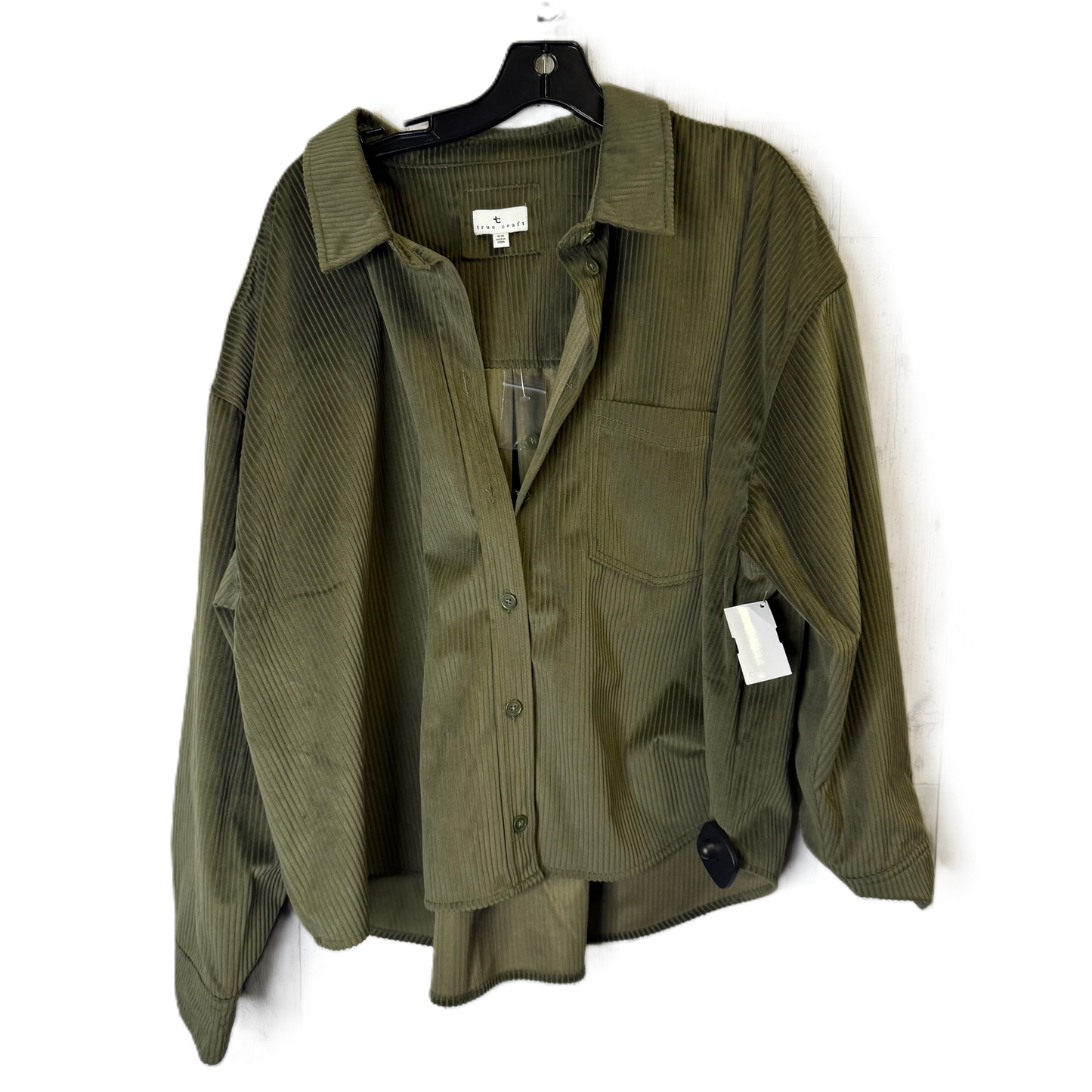 Jacket Shirt By True Craft In Green, Size: 2x