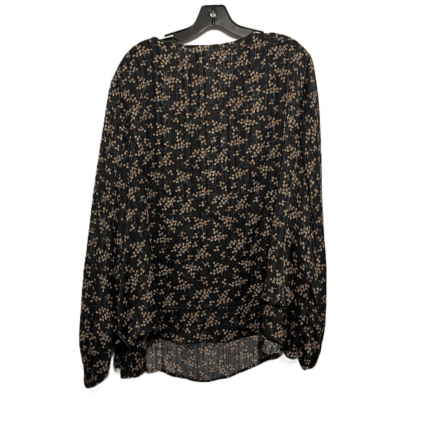 Top Long Sleeve By Zac And Rachel In Black, Size: 3x