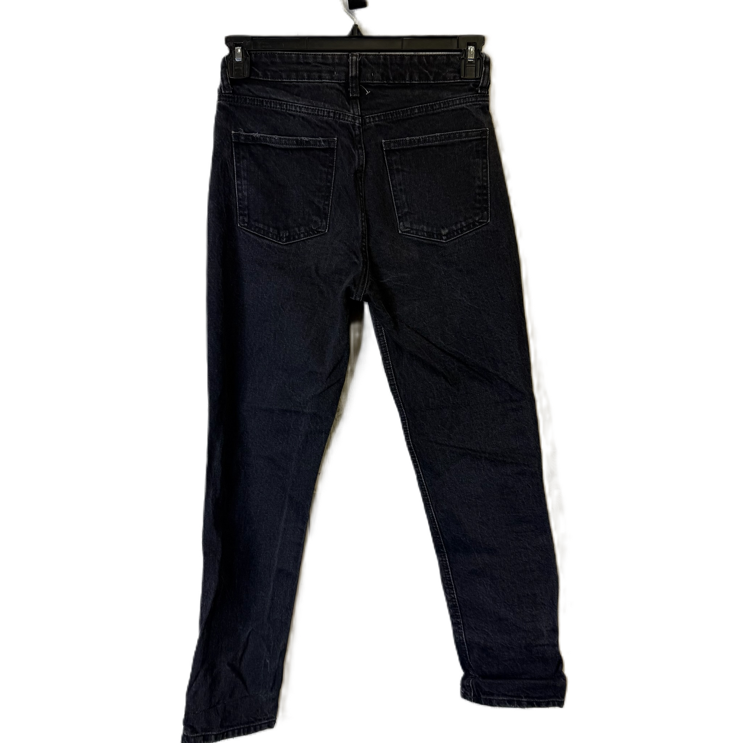 Jeans Straight By Zara In Black Denim, Size: 6