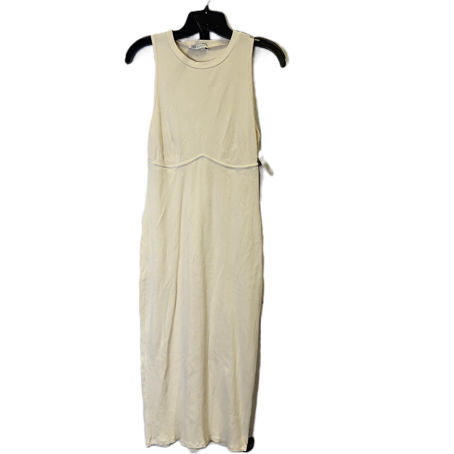 Dress Casual Midi By Zara In Cream, Size: L