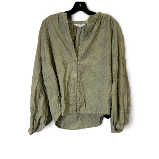 Top Long Sleeve By Paris Atelier In Green, Size: 4