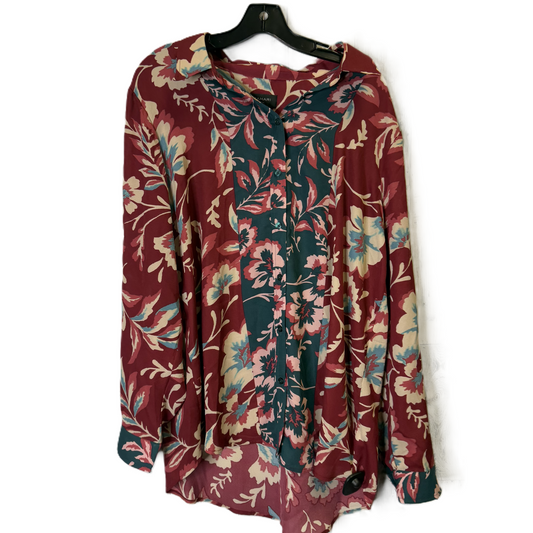 Top Long Sleeve By Tahari By Arthur Levine In Red, Size: Xl