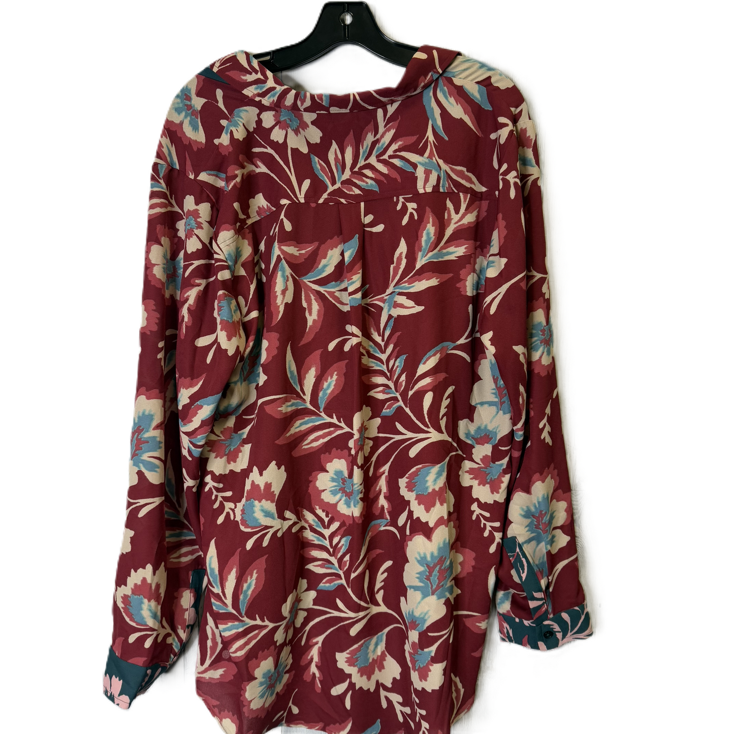 Top Long Sleeve By Tahari By Arthur Levine In Red, Size: Xl