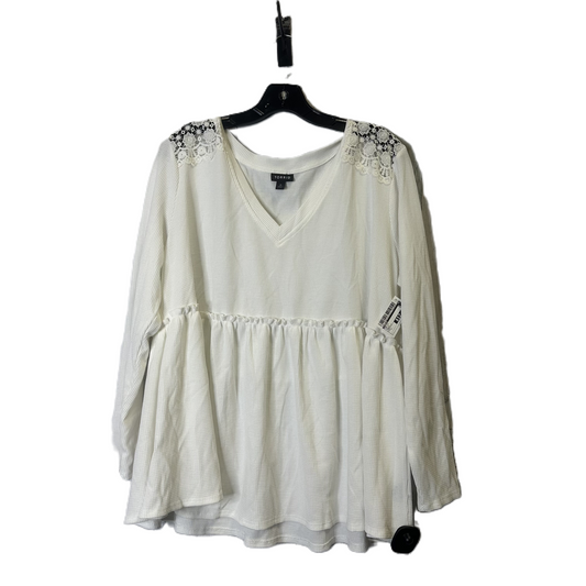 Top Long Sleeve By Torrid In White, Size: L