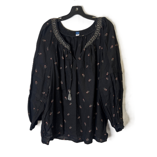 Top Long Sleeve By Old Navy In Black, Size: 3x