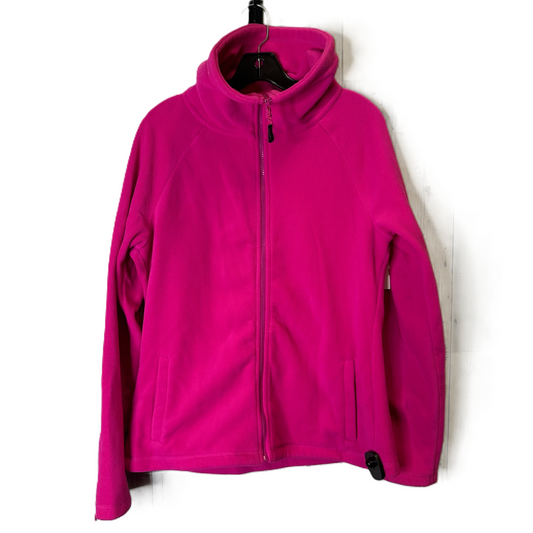 Jacket Fleece By Calvin Klein In Pink, Size: L