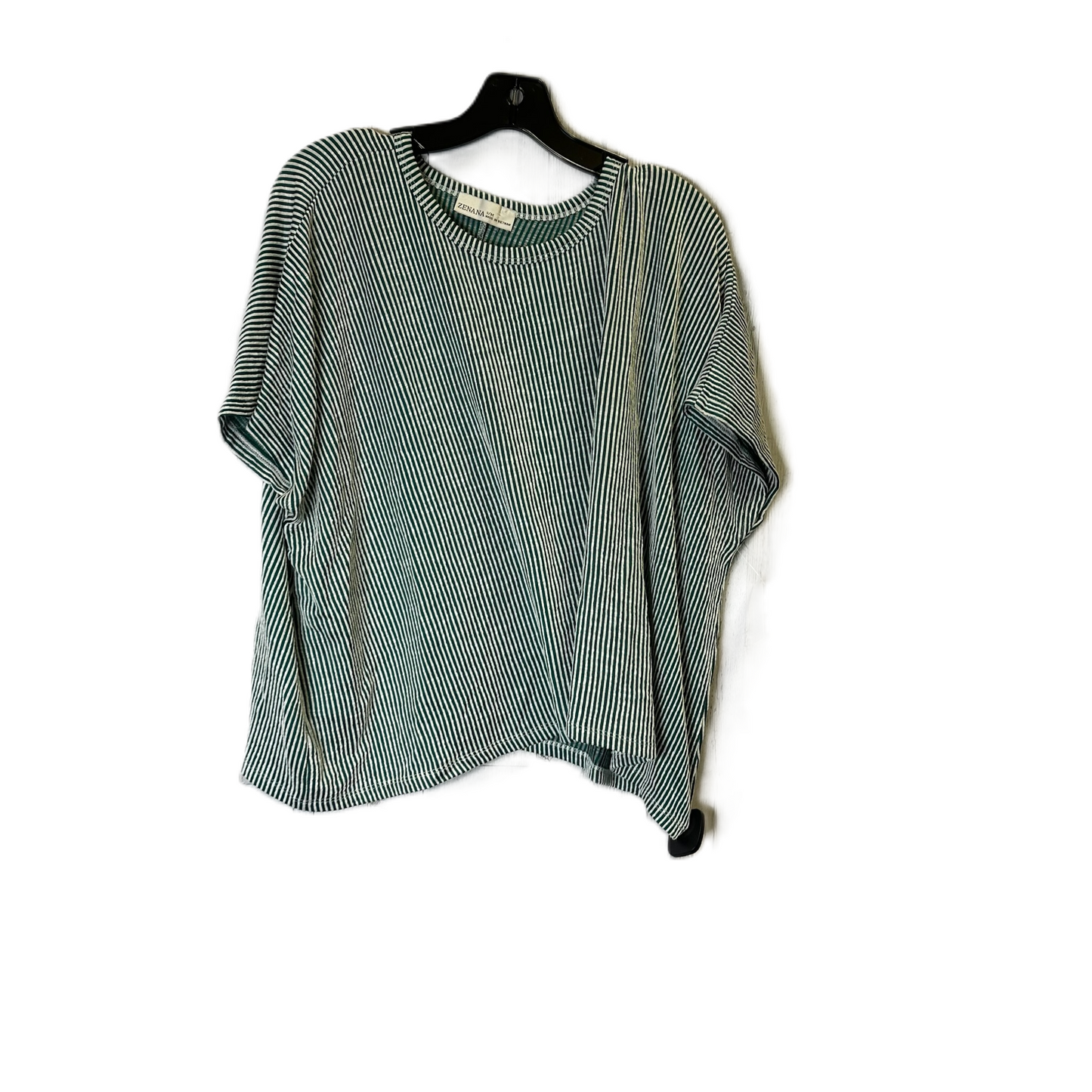 Top Short Sleeve By Zenana Outfitters In Green, Size: S