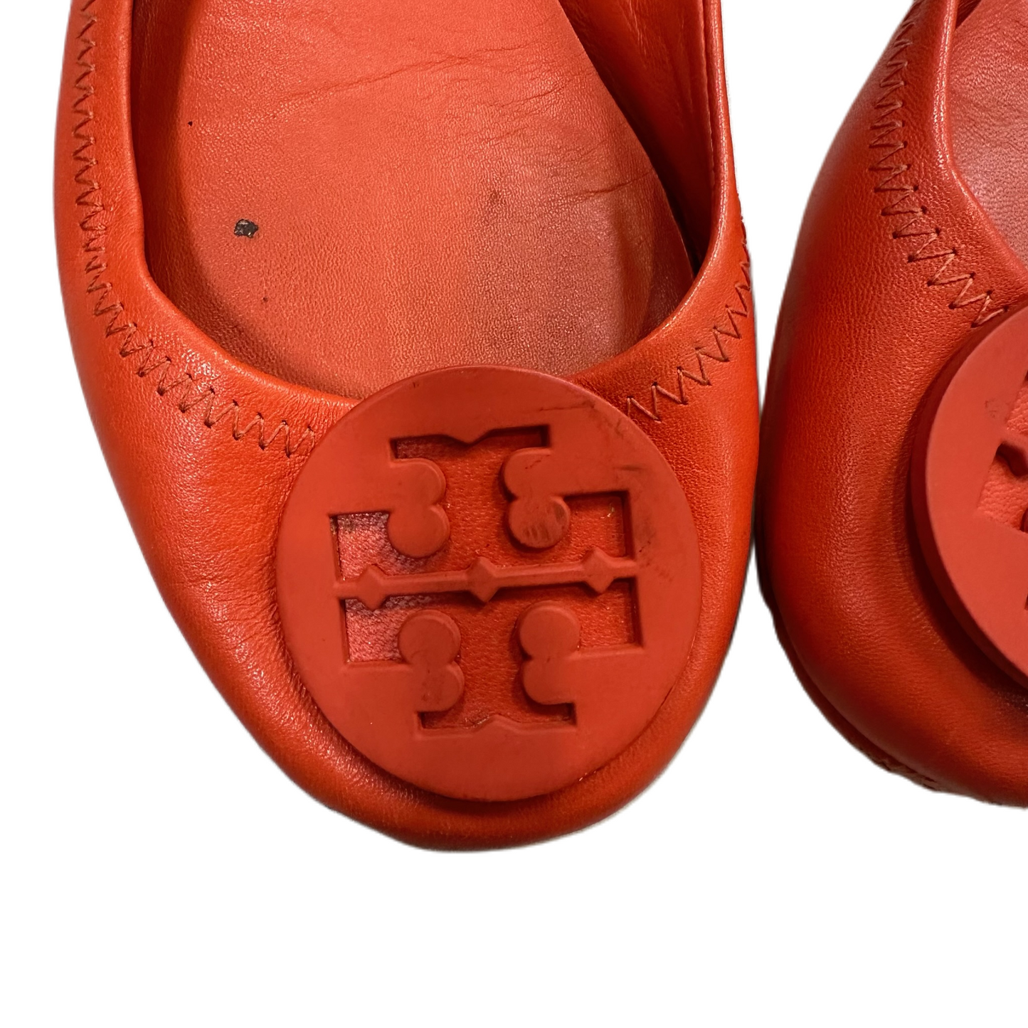 Orange Shoes Designer By Tory Burch, Size: 5