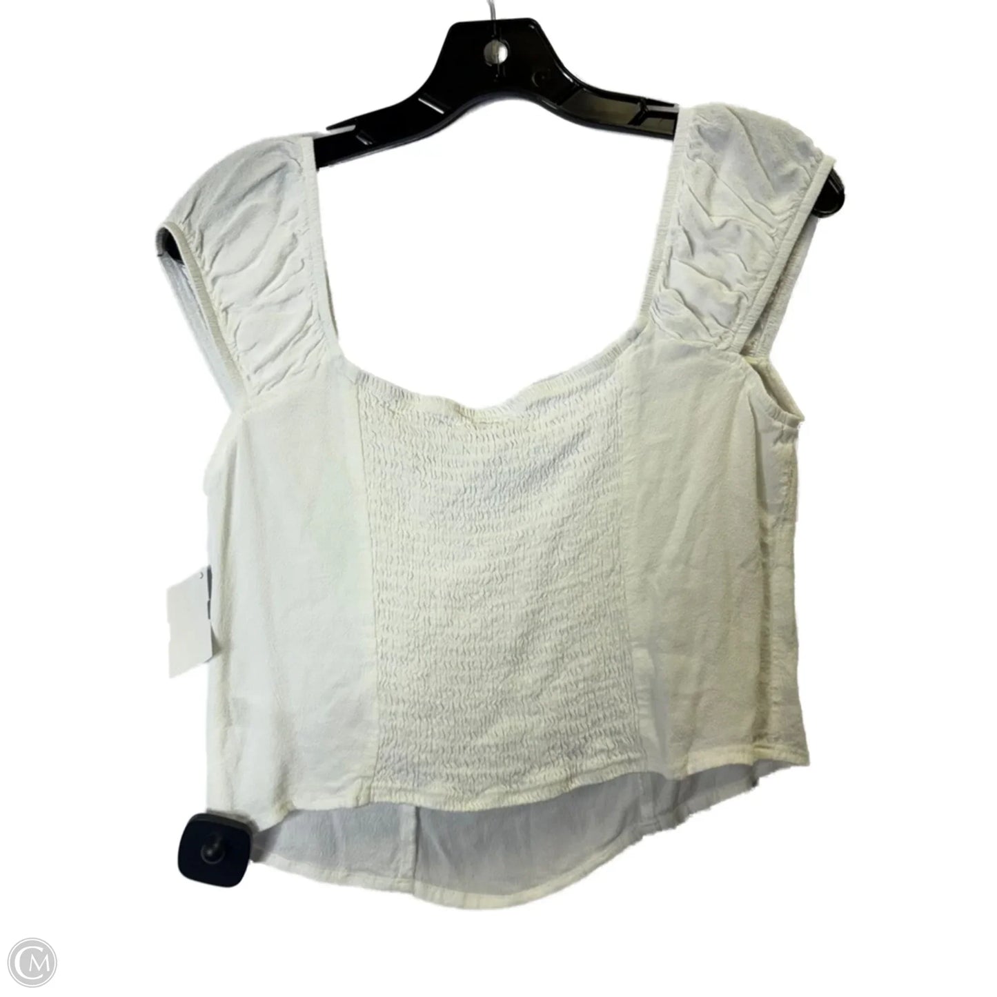 Top Short Sleeve By Wild Fable In Cream, Size: L