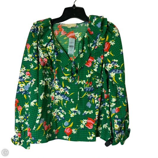 Top Long Sleeve By Loft In Green, Size: Sp